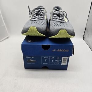 Brooks Ghost 16 Men's Shoes in Grey/Lime Size 7